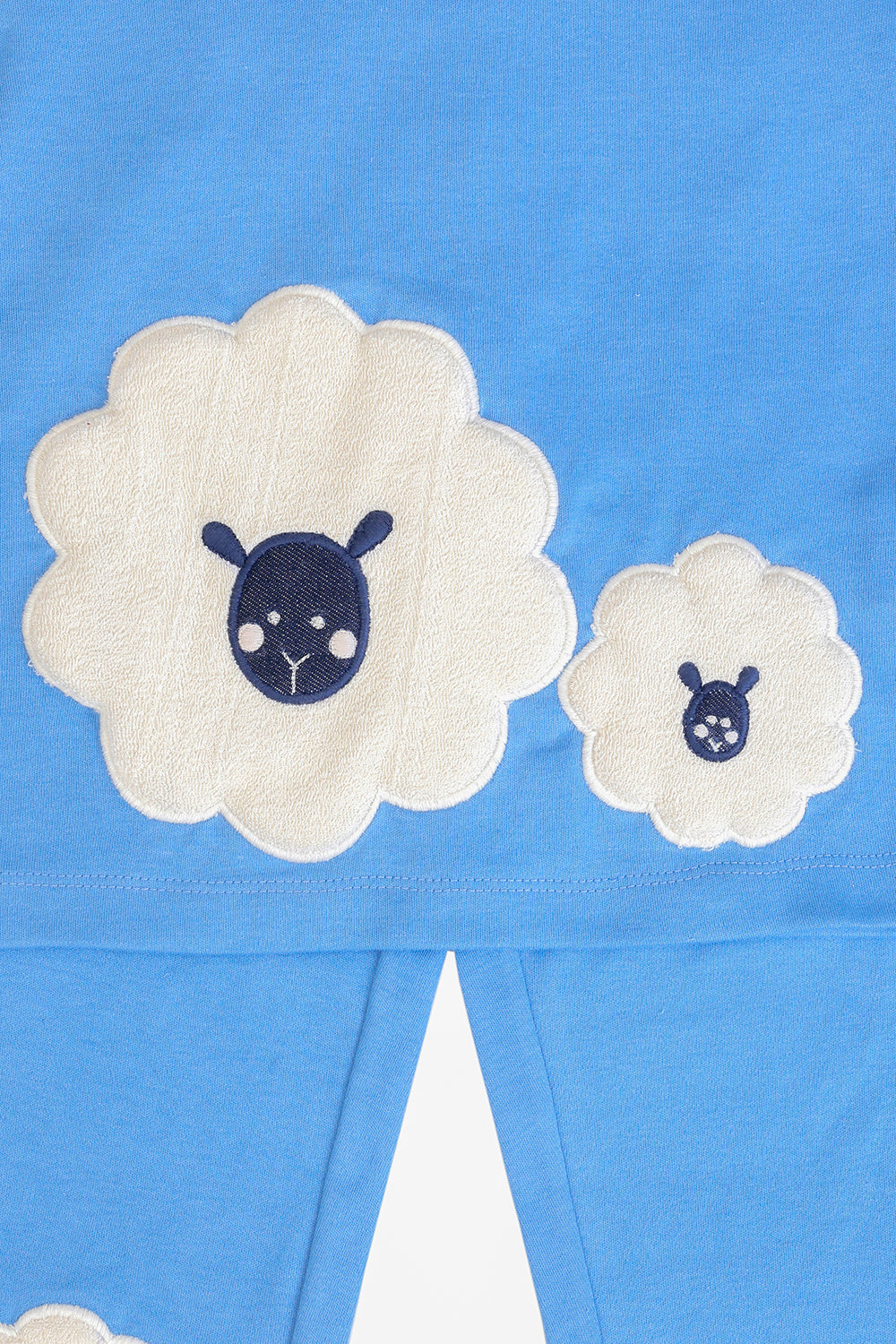 Fluffy embroidered sheep nightsuit for boys-3