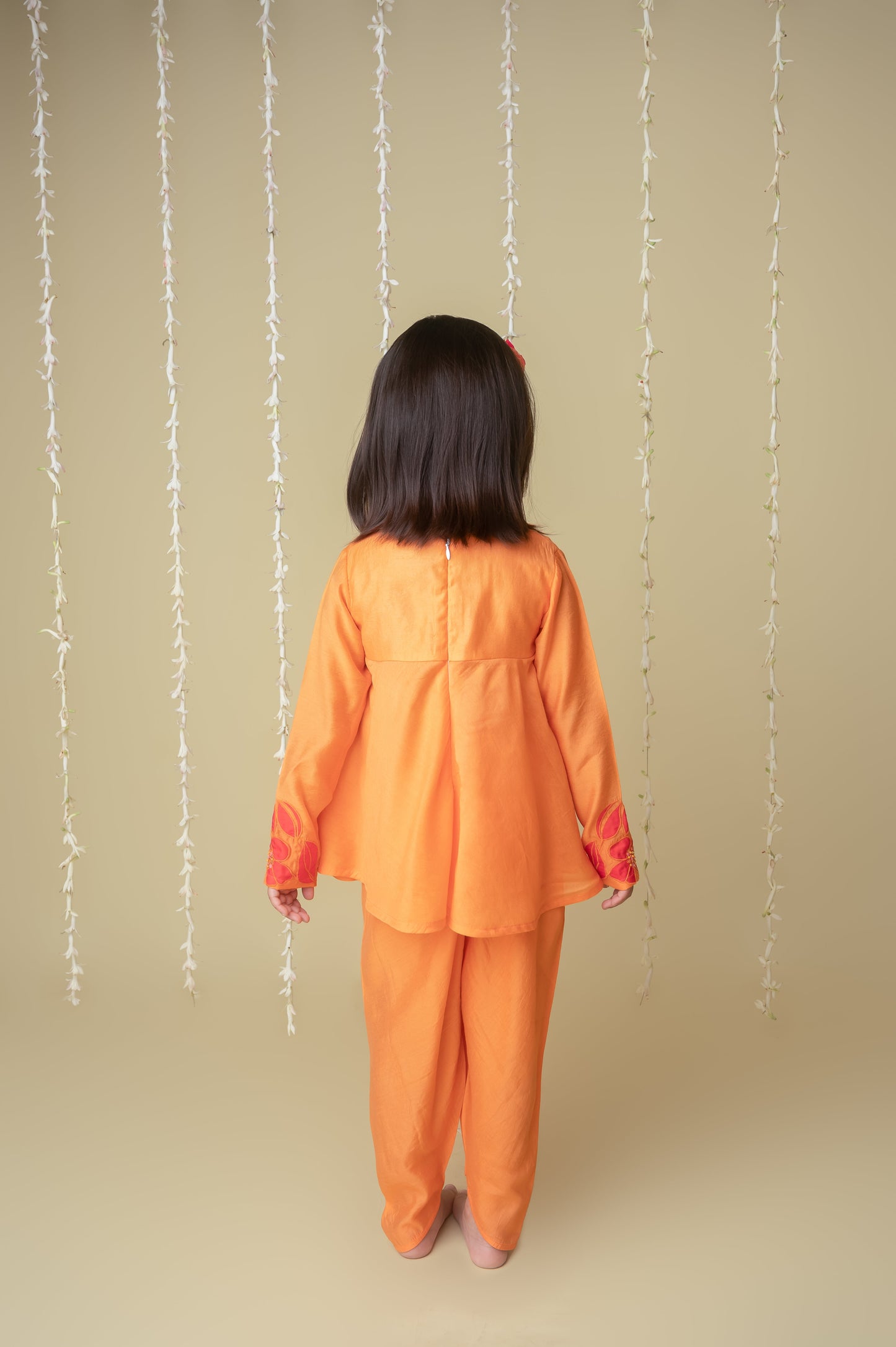 Sunset applique dhoti set for infant girls