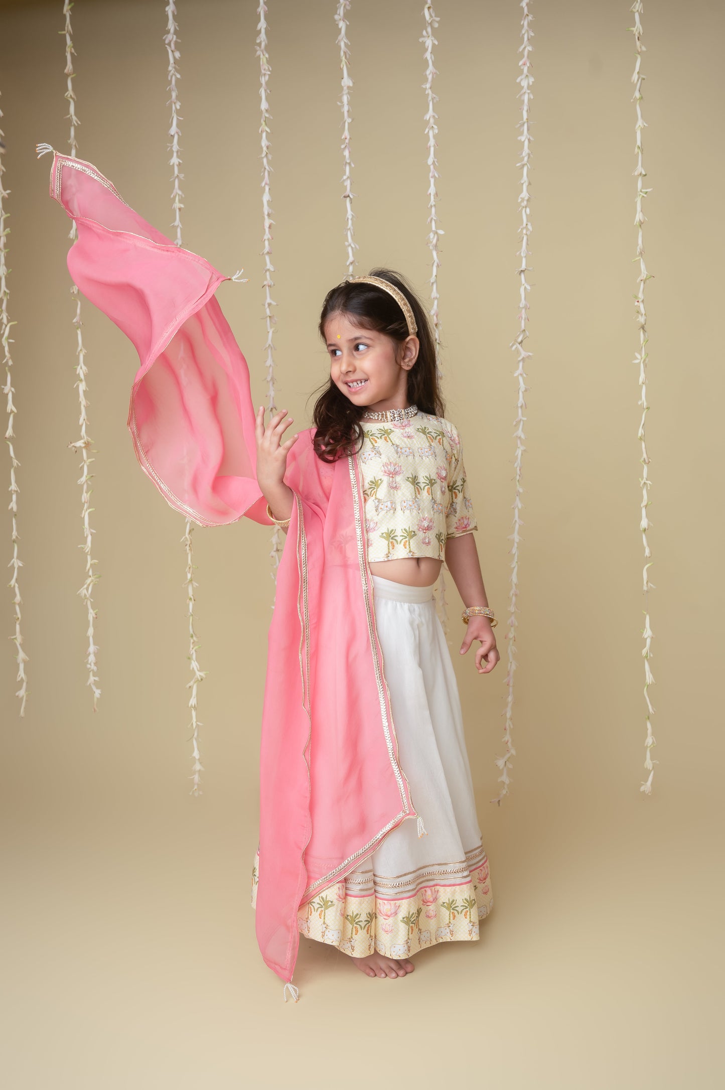 Traditional pichwai printed lehnga set