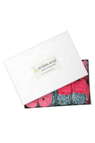 6pc luxury garden print giftset for baby girls