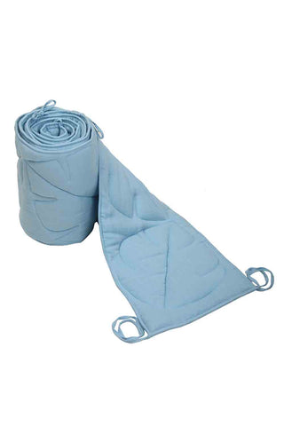 Fern quilted cot bumper- sky