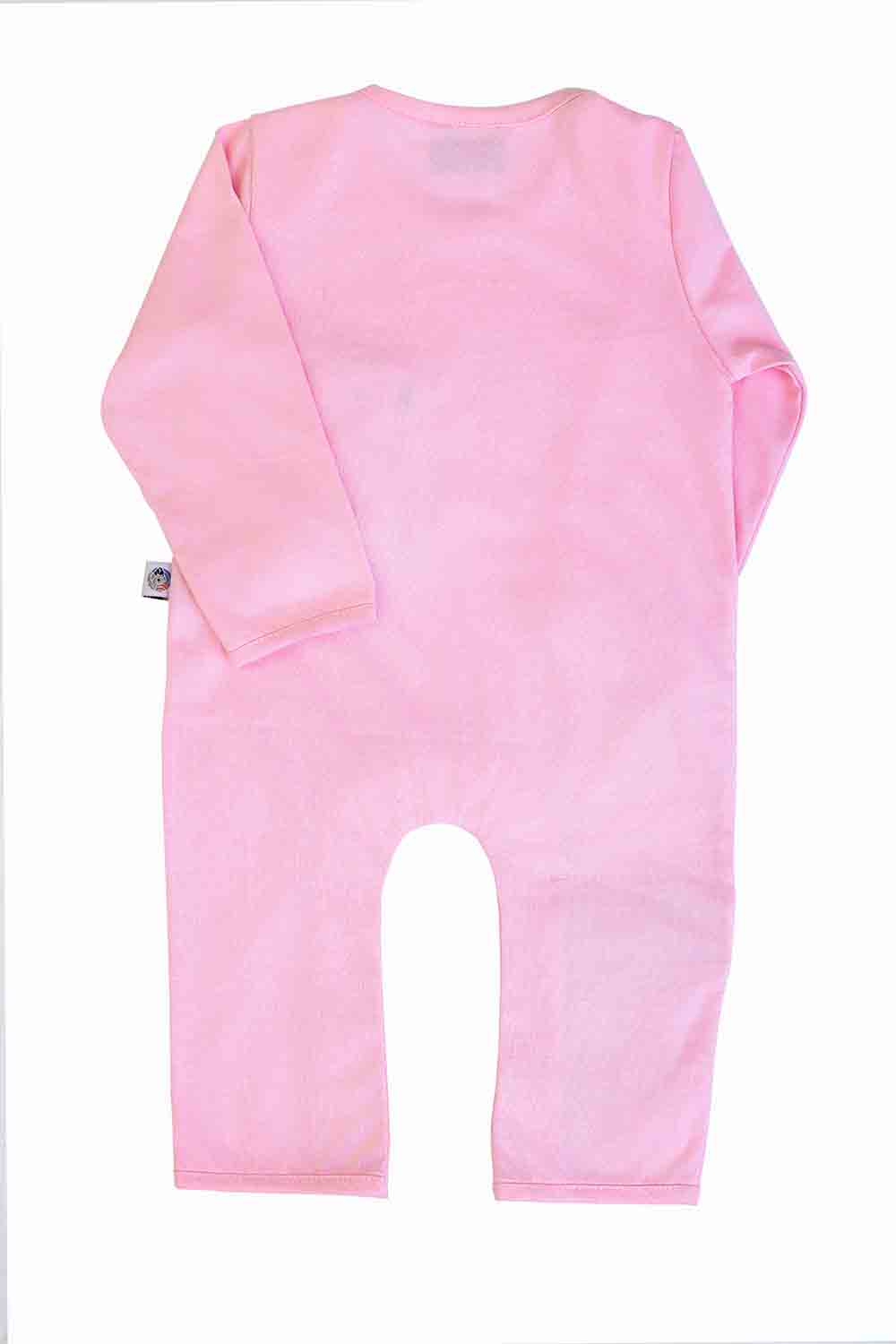 Fluffy embroidered bunny sleepsuit for girls