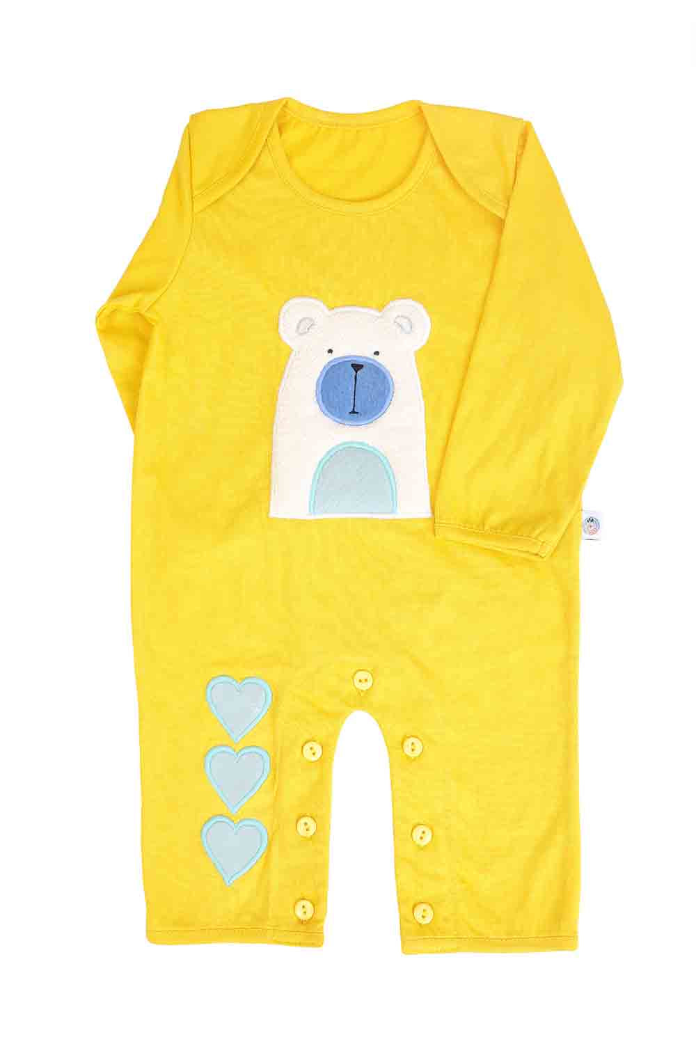 Fluffy embroidered teddy sleepsuit