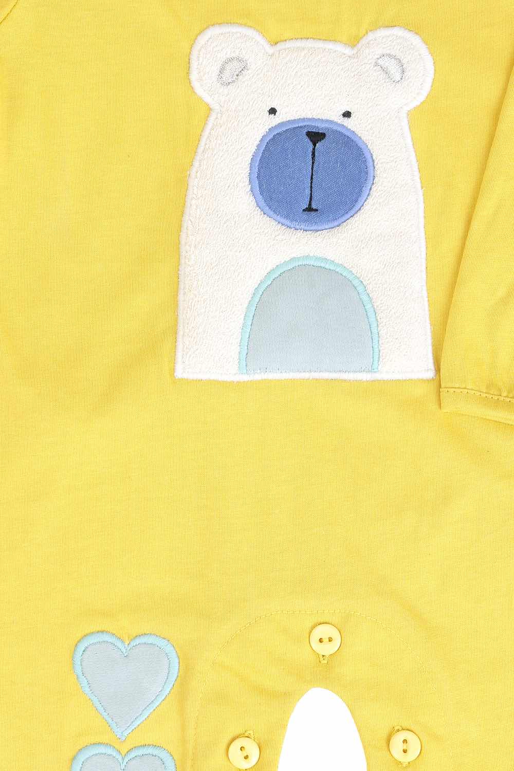 Fluffy embroidered teddy sleepsuit