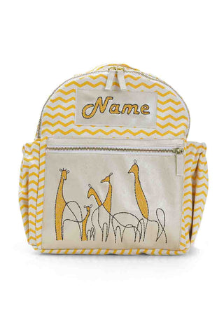 Giraffe embroidered toddler backpack