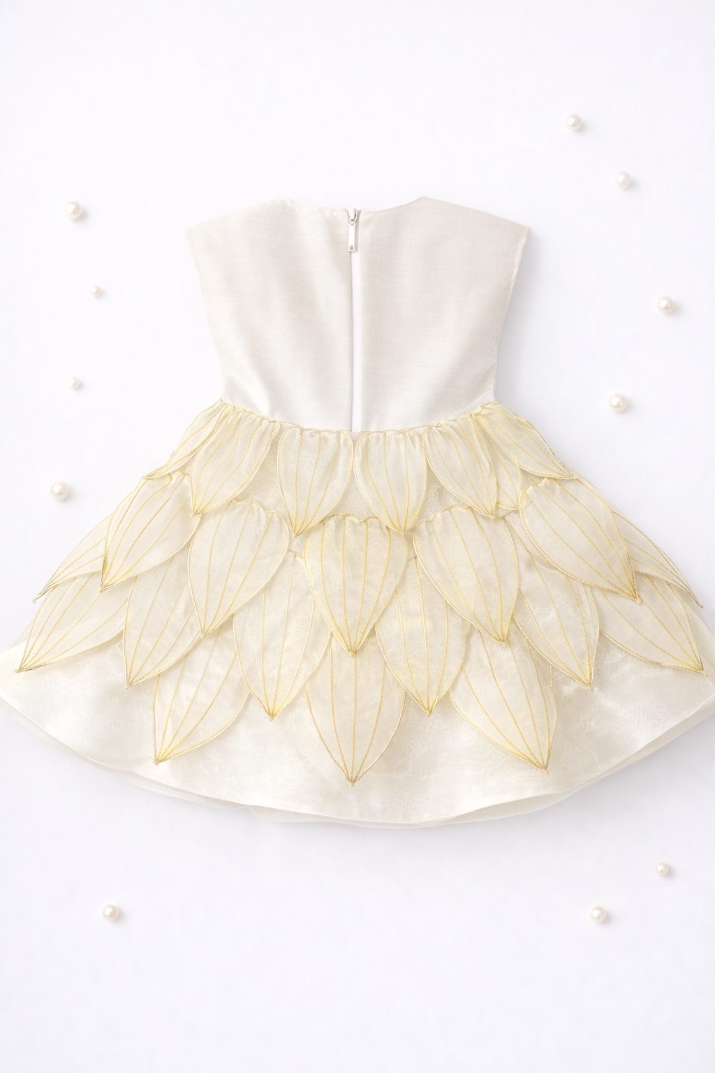 Handmade tissue petal dress