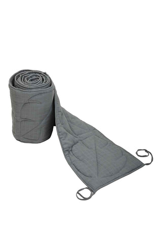 Fern quilted cot bumper-grey