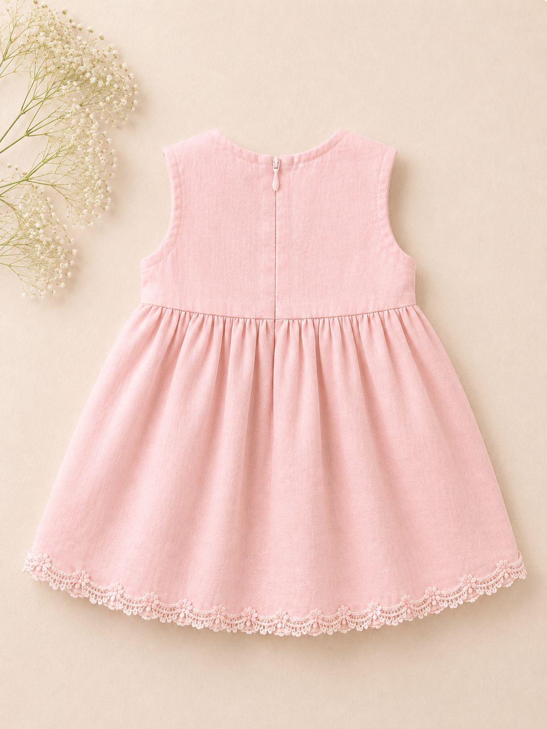 Handmade flower bodice dress for baby girls-3