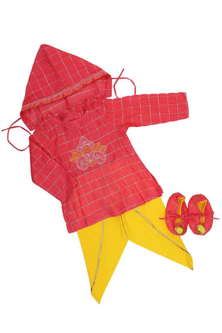 Embroidered infant boys jamna set