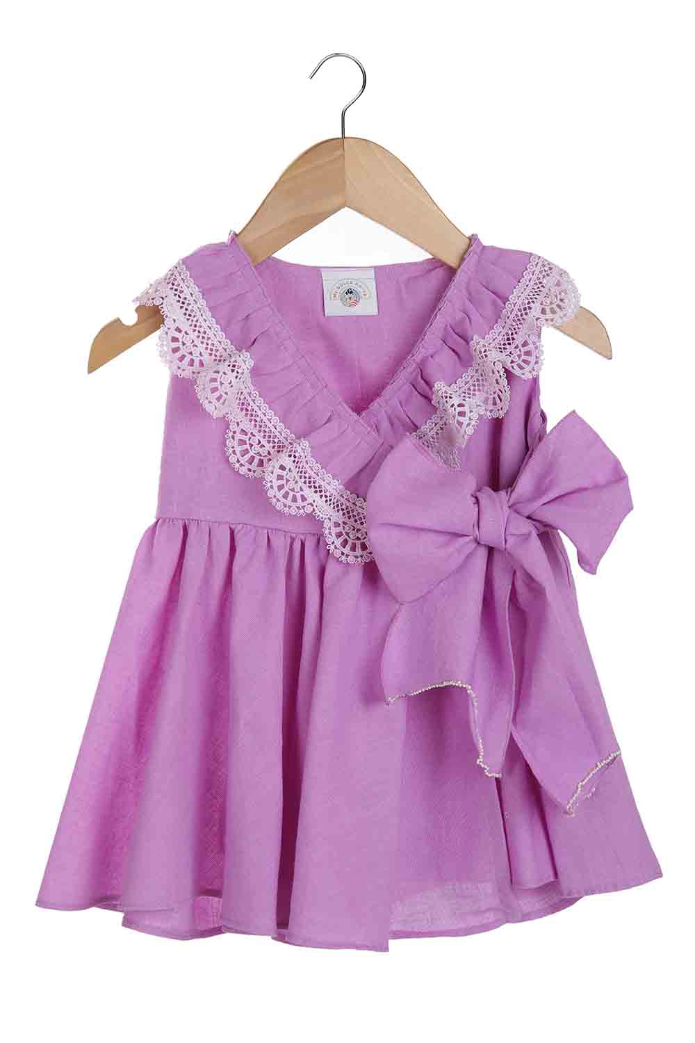 lilac lase wrap dress-1