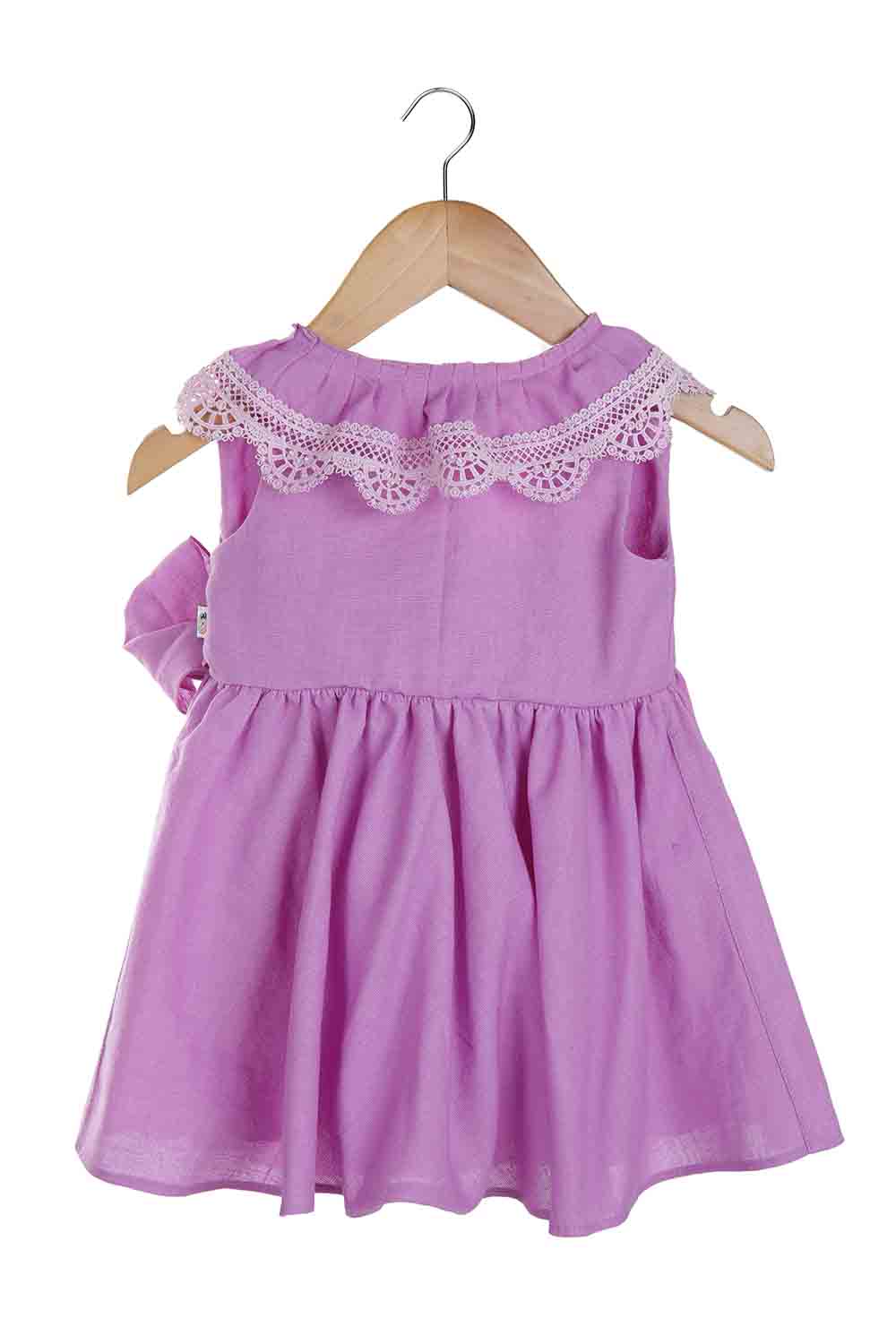 lilac lase wrap dress-2
