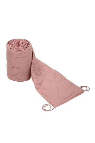 Fern quilted cot bumper-blush