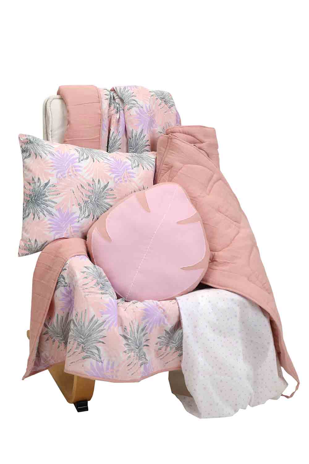 pink fern quilted bumper-3