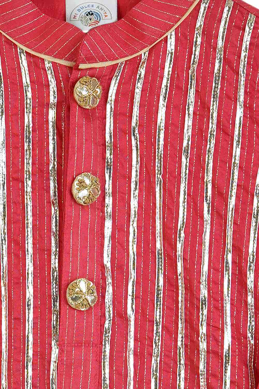 Red gota kurta for boys