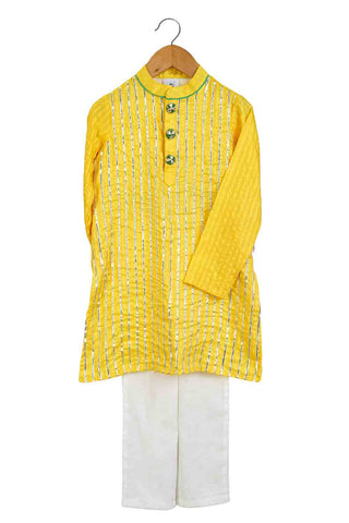 Marigold gota kurta for boys