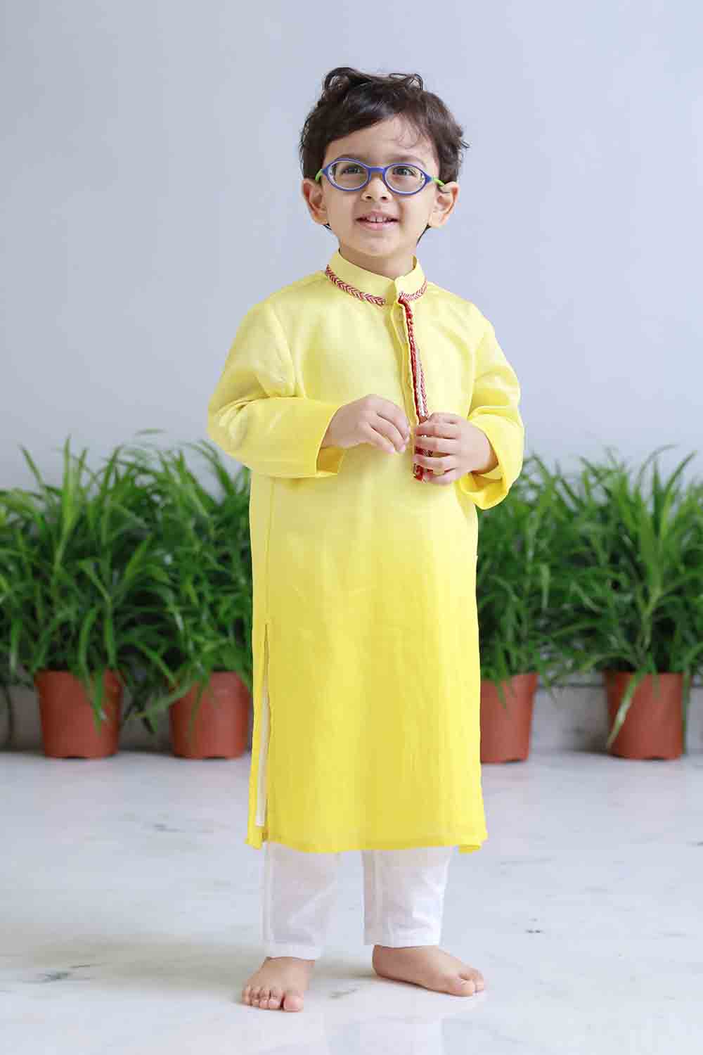 Shaded kurta set for infant boys