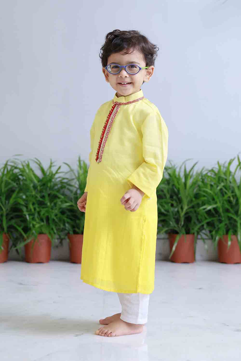 Shaded kurta set for infant boys