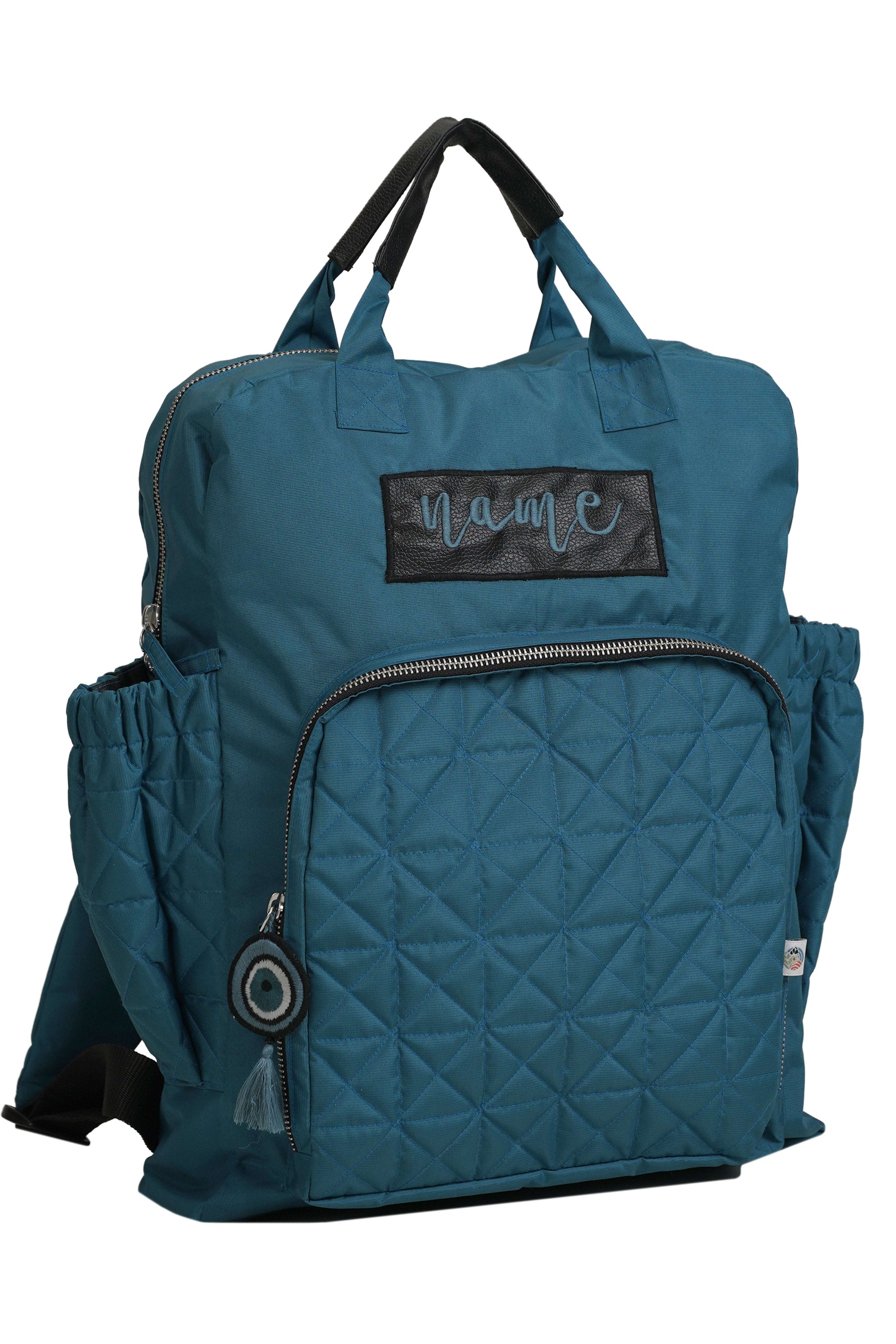 Personalized Teal Baby diaper backpack