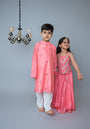Coral All over embroidered kurta set for boys