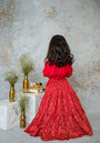 Ruby Stylish crop top with tiered lehnga for girls