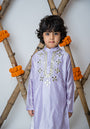 Lilac Mirror embroidery kurta set for infant boys