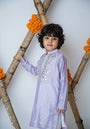 Lilac Mirror embroidery kurta set for infant boys