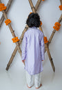 Lilac Mirror embroidery kurta set for infant boys