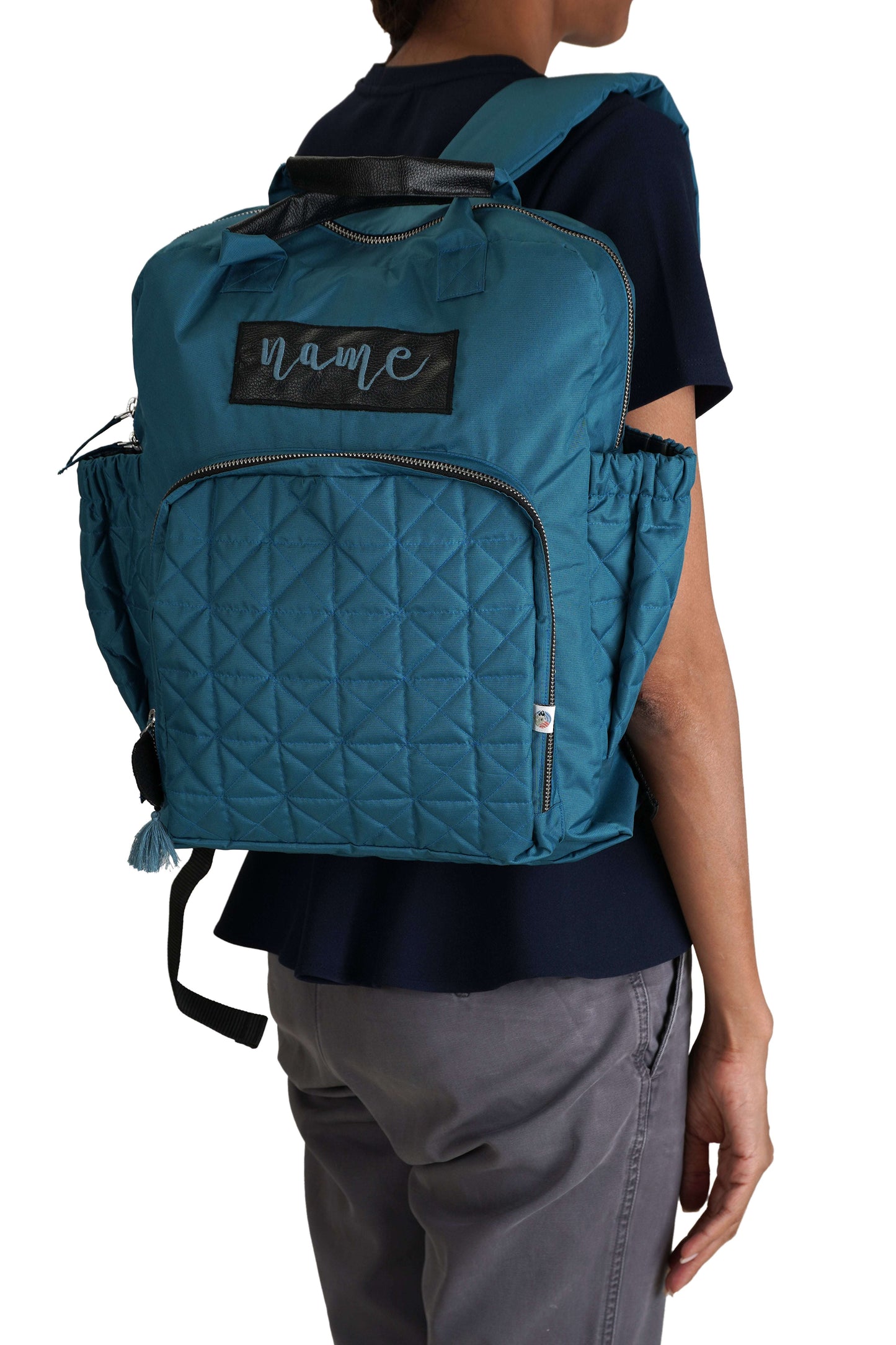 Personalized Teal Baby diaper backpack