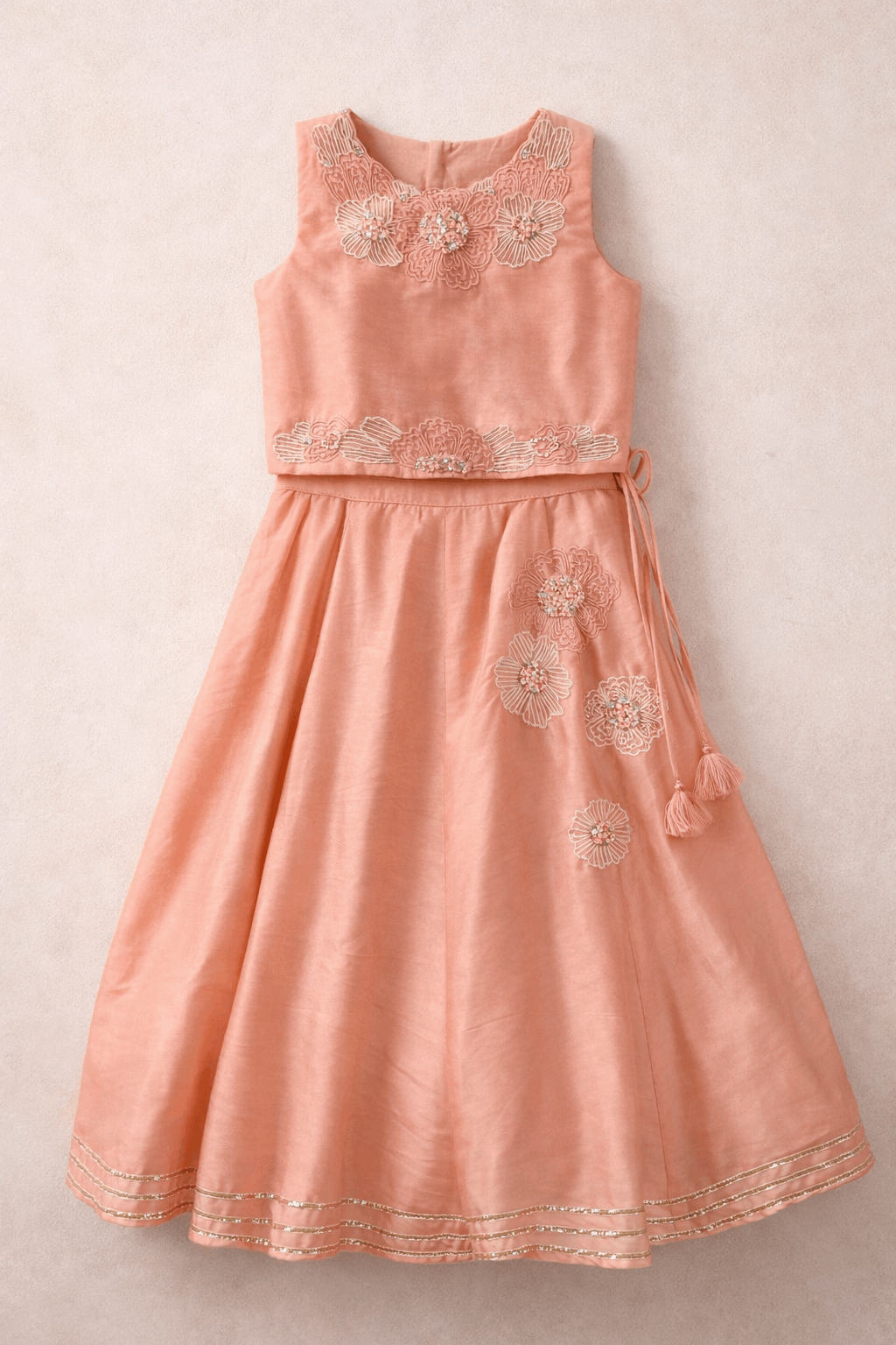 Floral Embroiderd Lehenga set for infant girls