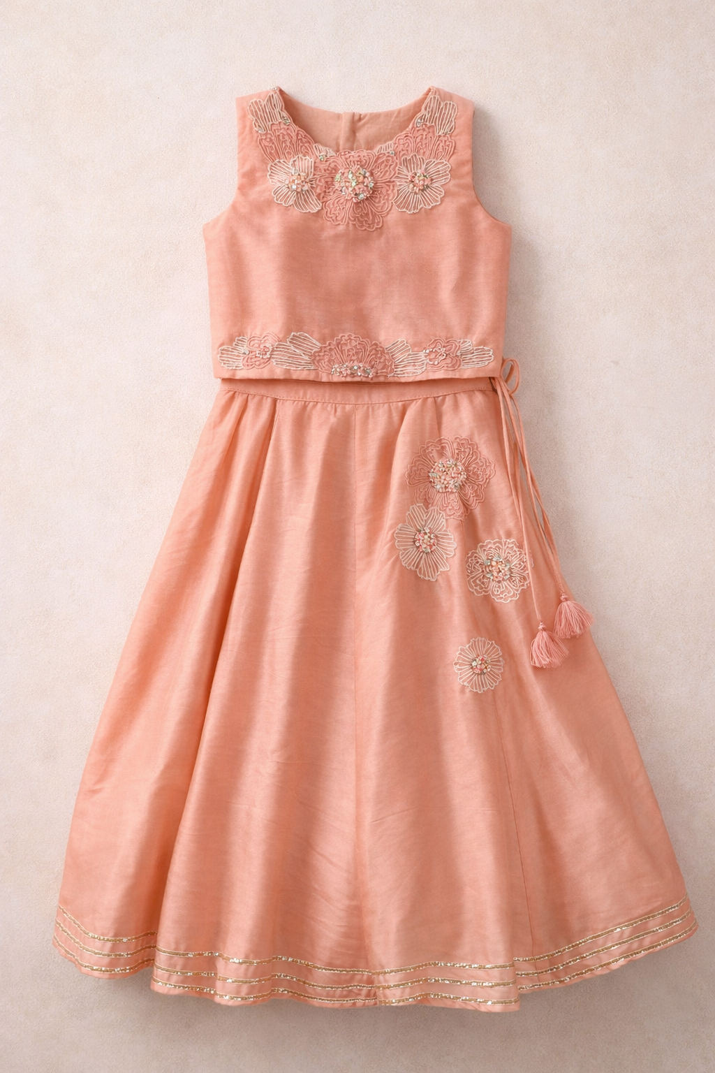 Floral Embroiderd Lehenga set for girls