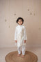 Ivory gold applique kurta set for infant boys