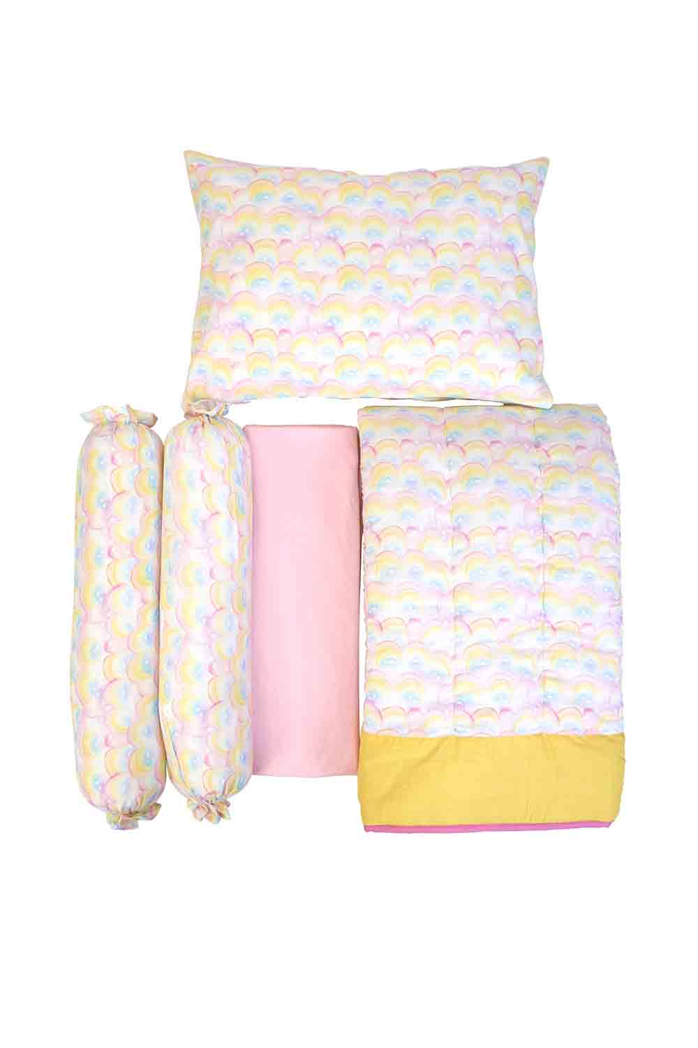 organic-rainbow printed bedding set-3