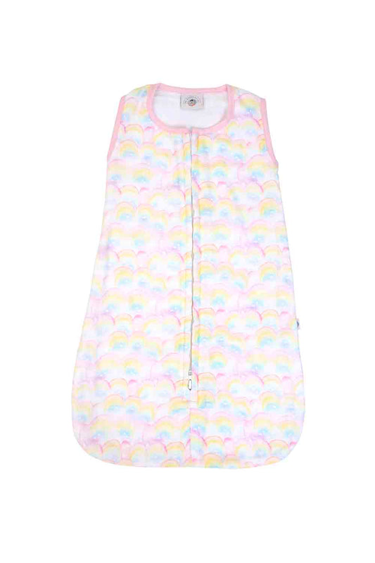 Organic muslin rainbow printed baby sleeping bag-1