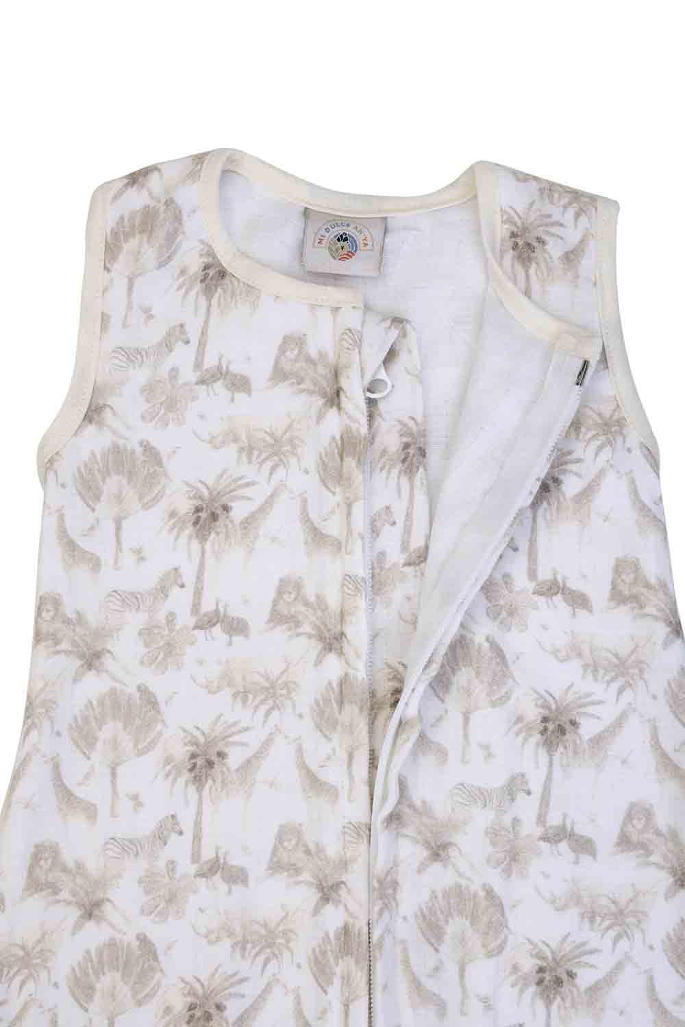 Organic muslin safari printed baby sleeping bag-2