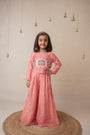 Pomegranate striped sharara set
