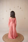 Pomegranate striped sharara set