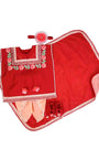 Red embroidered-infant-girls-jamna-set