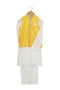 Yellow beaten gold bandhgala set for boys