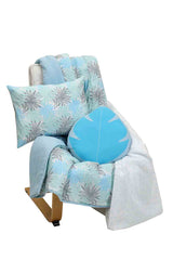 Fern print bedding set- sky