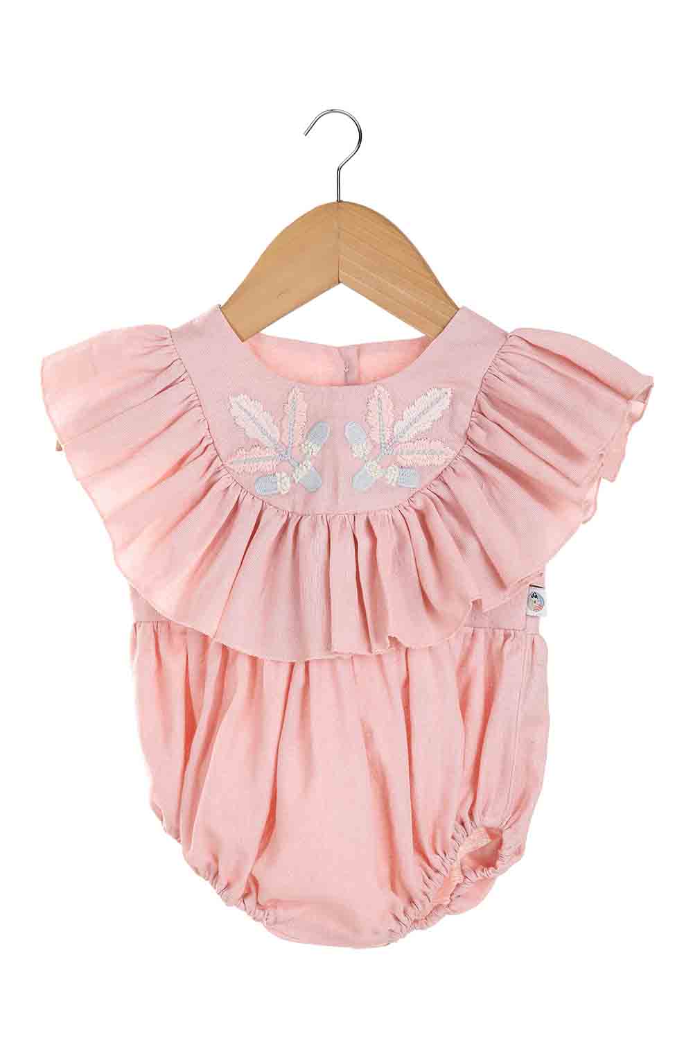 blush ruffle romper-1