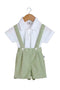Spring baby boys dungaree set
