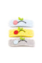 Set of 3 cherry embroidered clips