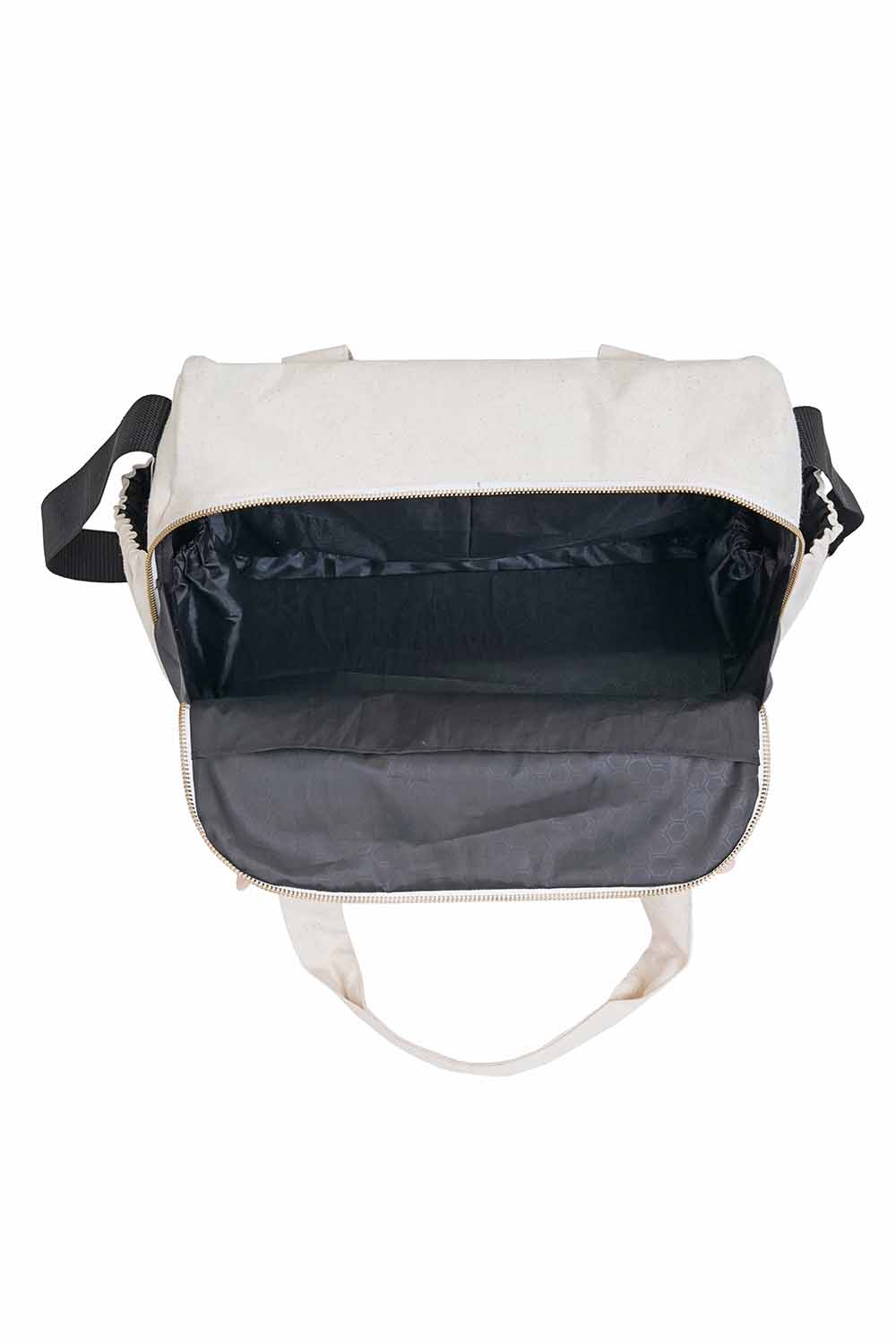 cream gender neutral foxy diaper bag-03