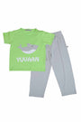 customized green shark nightsuit