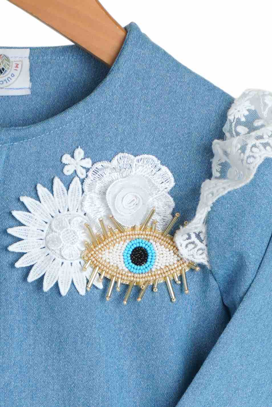 denim evil eye