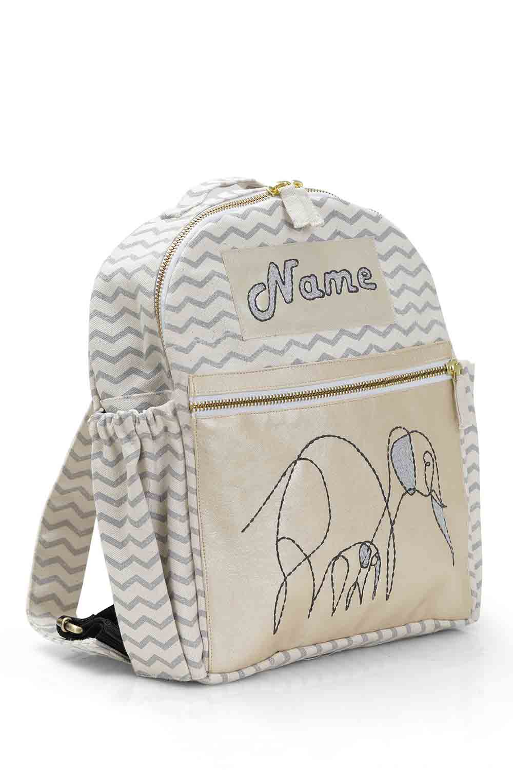 elephant emb small backpack-2