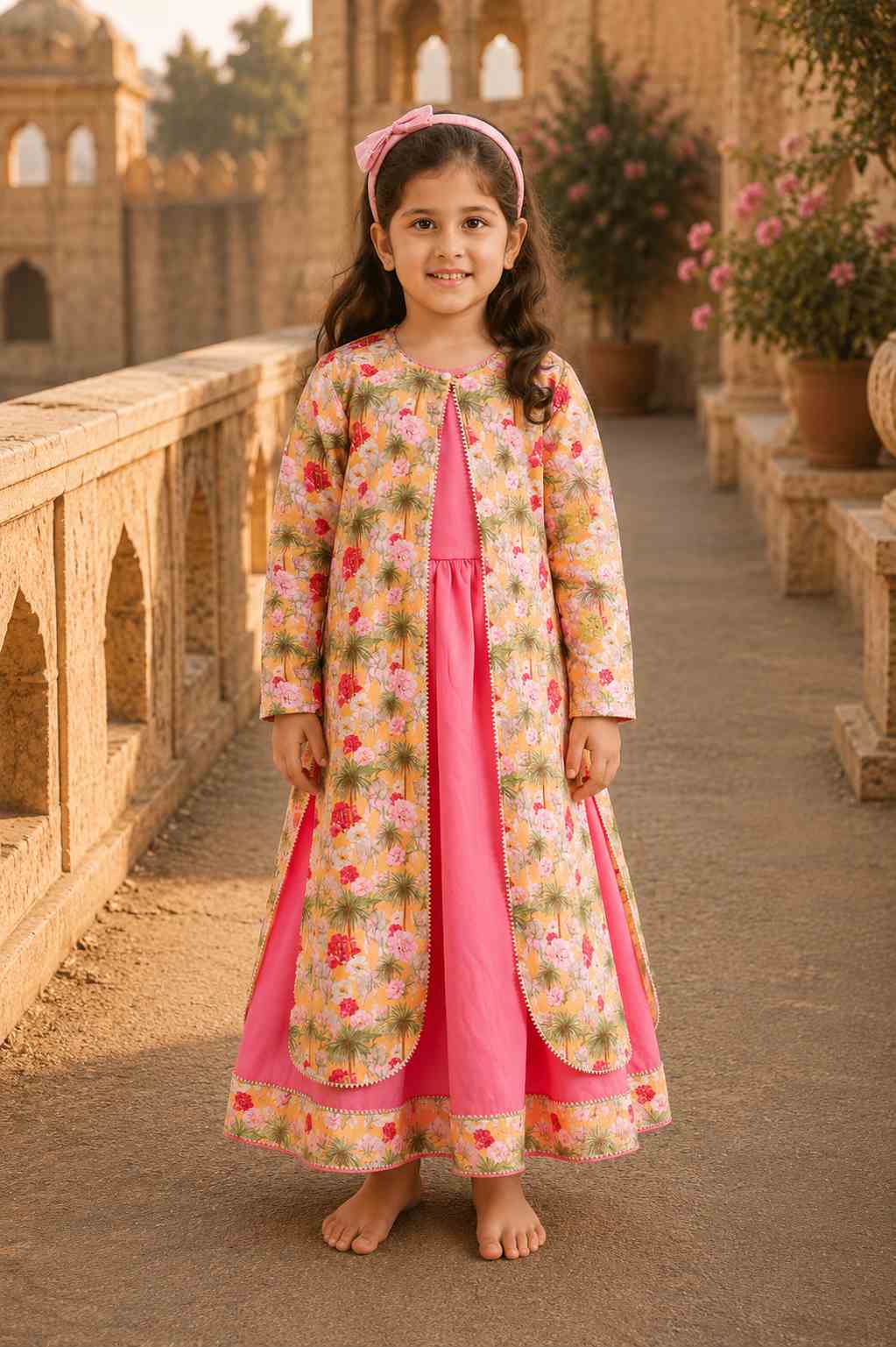 Elephant print jacket and dress set