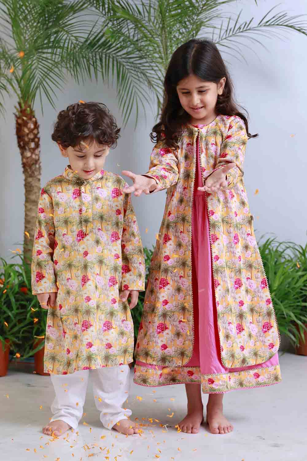 Elephant print jacket and dress set
