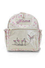 Flamingo embroidered toddler backpack