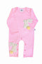 Fluffy embroidered bunny sleepsuit for girls